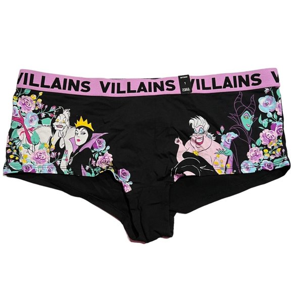 torrid Other - NWT TORRID Boyshort Pantie Underwear 2 Disney Villains Black Purple